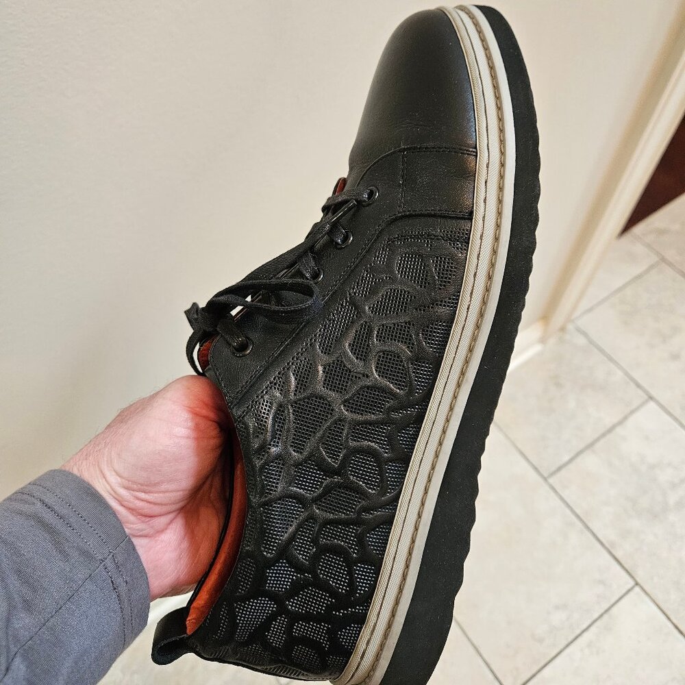 French Connection Men's Leather Oxfords, Black, Sz 13 - Picture 12 of 16